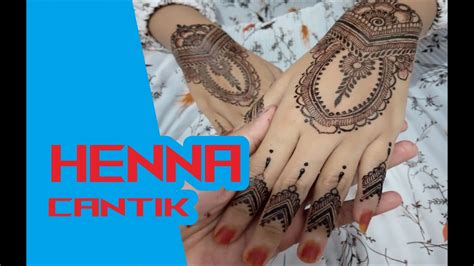 Henna berwarna gelap dengan desain yang simple. Henna Tangan Simple | Wirausaha | Menarik | Awet - YouTube