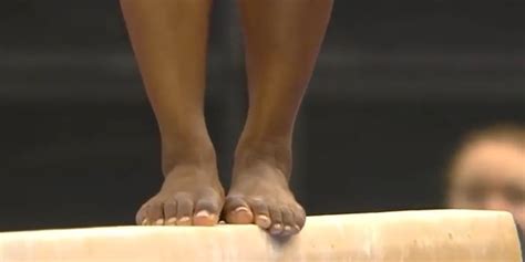 She is the first female gymnast to ever attempt the move in competition and naturally, she crushed it. Simone Biles's Feet