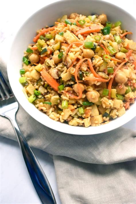 This recipe came about on a very busy night when i was starving and had no time to cook. Basmati Rice Veggie Bowl with Chickpeas - delish-i-full ...