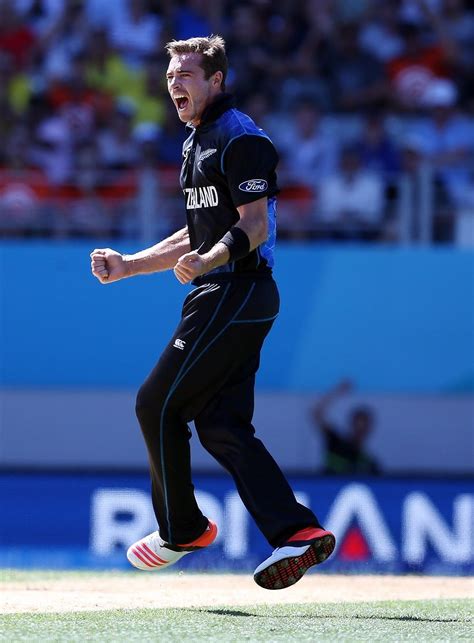 Timothy grant southee (born 11 december 1988), is a new zealand international cricketer who plays all forms of the game. (Photo) Tim Southee is pumped after having Warner lbw for 34 | Cricket sport, V australia ...