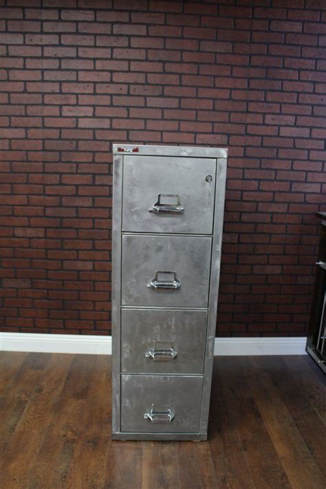 Popular office used metal lateral drawer filing cabinet. Refinished 4 drawer Fire Proof FireKing Metal Filing ...