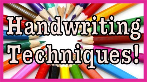 Maybe you would like to learn more about one of these? Handwriting Techniques! - Stylin' Font Saturday! - YouTube