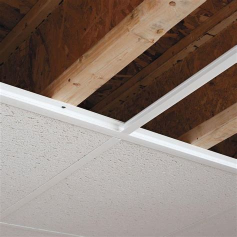 Basement ceiling tiles home depot. Ceilingmax 100 sq. ft. Ceiling Grid Kit White-182-00 - The ...