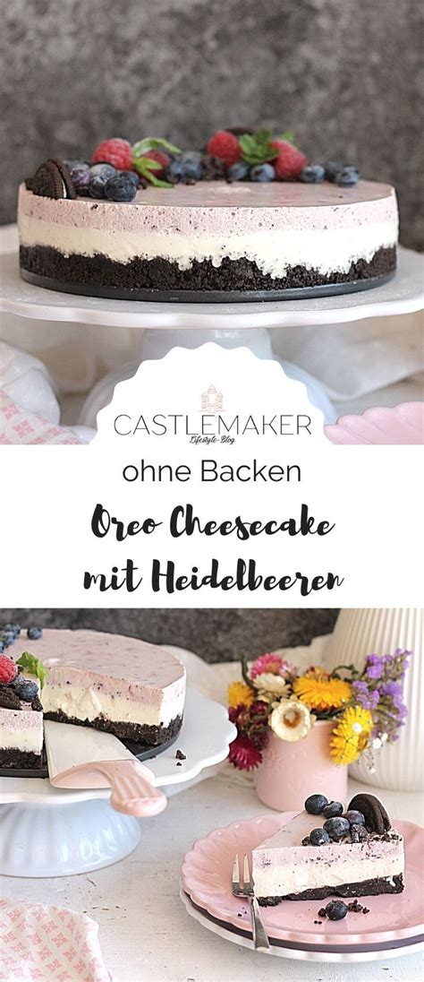 500g quark 20% 300g frischkäse 1 becher sahne 2 el mehl 1 el speisestärke 3 eier 200g zucker etwas. Super leckerer Oreo Cheesecake mit Heidelbeeren - ohne ...