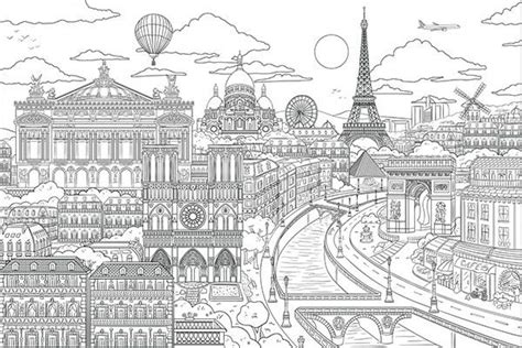 Both kids and adults will love the fun, creative process of choosing colors, coloring, and seeing the image come to life. Visite Paris Coloring Wall DecalDefault Title | Colouring ...