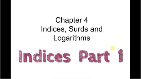 Thank you very much teacher! SPM KSSM Add Maths F4 Chapter 4 Indices Part 1 - YouTube