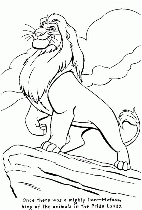 The majestic lion king mufasa has a heir simba. Lion King Coloring Pages | Lion coloring pages, Disney ...