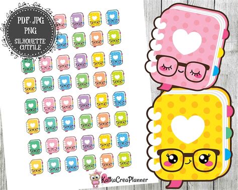 cute printable planner stickers kawaii planning stickers etsy