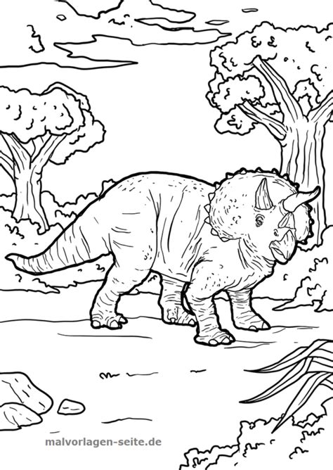 Fehlersuchbild für kinder zum ausdrucken. Malvorlage Triceratops | Malvorlagen, Ausmalbilder kinder und Dinosaurier malen