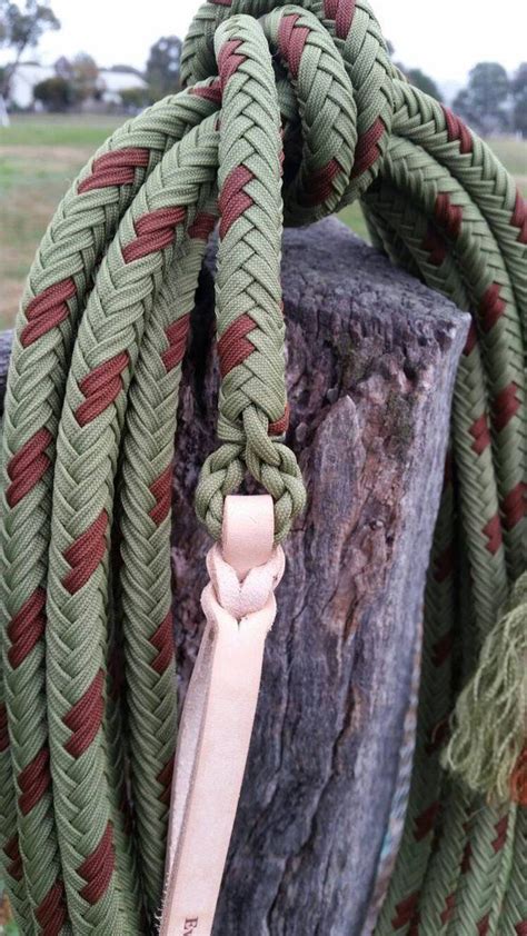 Make it yourself for you and your friends. Braided Paracord Mecate Rein 22ft, 12mm in Double Fleck Moss and Chocolate | Horse diy, Paracord ...