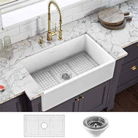 Find the kitchen sink that will help define your room's style while offering the functionalities you're looking for. Ruvati 30 in. x 20 in. Fireclay Reversible Farmhouse Apron ...