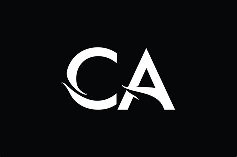 CA Monogram Logo Design By Vectorseller | TheHungryJPEG.com