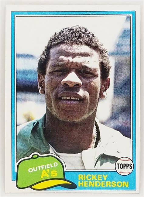 Many of these great baseball cards. 1981 TOPPS RICKEY HENDERSON 2ND YEAR CARD (HOF) #261 SET BREAK CLEAN CARD OAKLAND ATHLETICS/A'S ...