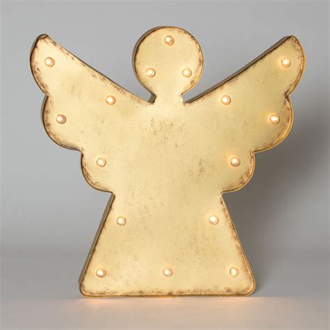 These lamps appear to have a mixture of antique flair with a hint of modern style, when placed in a room separated or together & they give off a sort of a candle/lantern vibes. Glitzhome Marquee LED Lighted Angel Sign Wall Decor ...