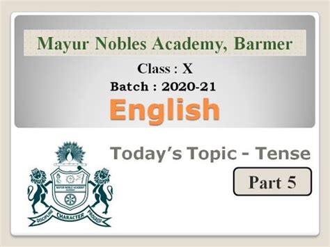 Present perfect can be used in a couple of situations, it basically. CLASS 10th ENGLISH : TENSE (PRESENT TENSE) PART-5 - YouTube