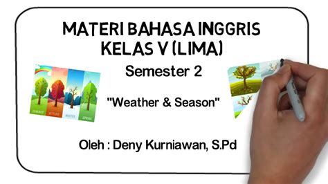 Halo para jagoan bahasa inggris, how are you today? Materi Bahasa Inggris Kelas 5 (Weather and Season) - YouTube