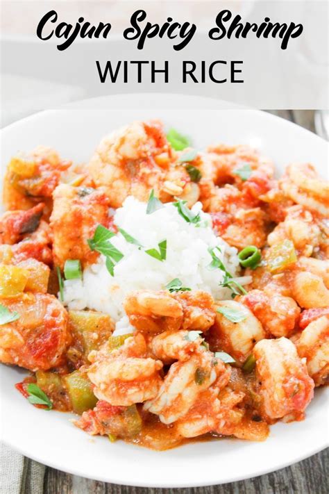 Delicious spicy cajun shrimp served with sautéed vegetables. Cajun Spicy Shrimp With Rice | Recipe | Food recipes ...