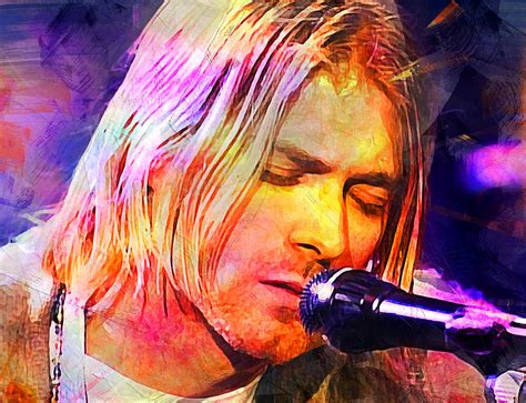 Rare items as part of a commemorative exhibit at the aberdeen museum of history. Kurt Cobain. Nirvana. Digital Art by Lilia Kosvintseva