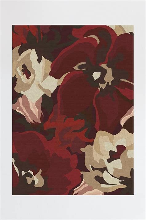 The pattern is beautiful and so are the colors. Ruggable - Washable Rug Cover & Pad | Poppy Floral Red Rug ...