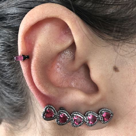 Studex personal ear piercer kit contents. Kit Ear Cuff + Piercing Fake Rubi Parise Joias