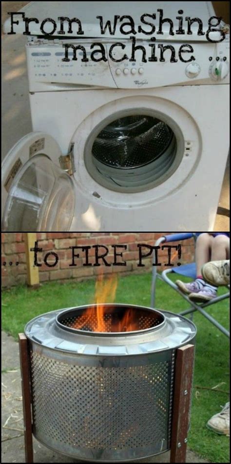 Seal the pit with your flat stone lid, and bask in the radiant heat that will last for several hours. From washing machine to fire pit | Diy fire pit ideas ...