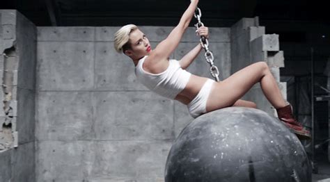 Click here if you don't know what a camel toe is :whistle: Miley Cyrus Wrecking Ball - Make a Meme