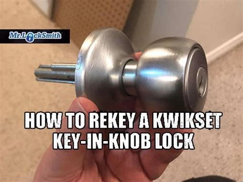 Some kwikset models use a small plastic pin to retain the knob.it is removed with a pair of needle nose pliers. How to Rekey a Kwikset Key-in-Knob Lock | Mr. Locksmith ...