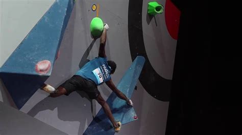 Mickaël mawem the number one frenchman on the international bouldering circuit. IFSC World Championships Bercy 2016 - Men Semi Finals ...