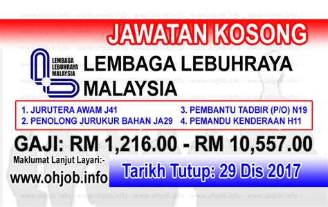 Ambilan terbaru untuk kerja kosong angkatan pertahanan awam malaysia (apm) bagi sesi 2017. Jawatan Kosong LLM - Lembaga Lebuhraya Malaysia (29 ...