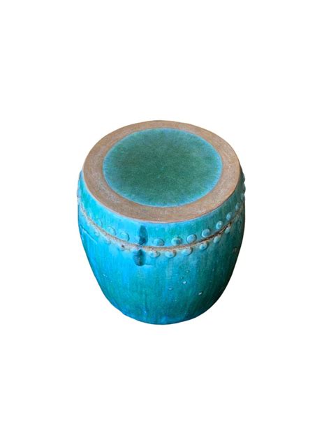 Chinese Shiwan Green Glazed Ceramic Jar / Planter, c. 1900 For Sale at 1stDibs