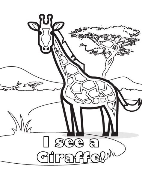 1 sc in all st. Free Printable Giraffe Coloring Pages For Kids | Giraffe ...