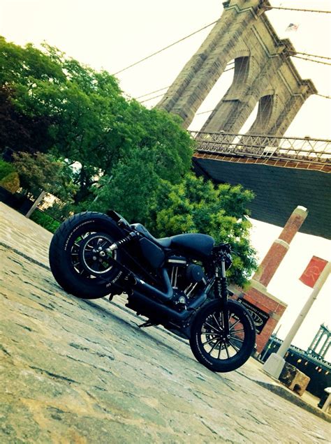 One things that harley's have in spades is style. The iron lives. Custom Harley Davidson Sportster iron 883 ...