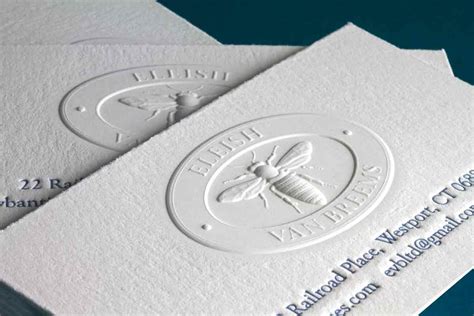 With a unique feel and look, a business card leaves both a memorable and unforgettable impression. Eleish Van Breems 3D Embossed Businsness Card with Blue ...