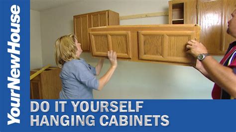 Using your 34 ½ reference line previously drawn, mark another level line 19 ½ above. Alternative EASY Way to Hang Cabinets - YouTube