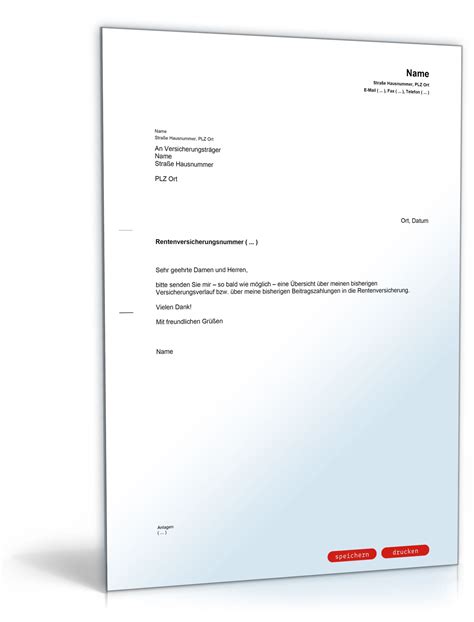 Beitragszahlung für versicherungspflichtige selbstständige modernisieren. Anfrage Rentenkasse, Übersicht Beitragskonto - Muster ...