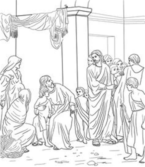 John stands with him in the water with his right hand raised. Pharisees and Sadducees Question Jesus coloring page from ...