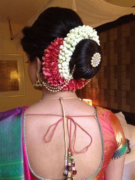 Wedding hairstyles for all face shapes. South Indian bride. Temple jewelry. Jhumkis.silk ...
