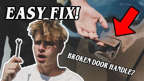 My door handle just flops up and down and is not moving the the mechanism in the door. HOW TO: FIX A BROKEN DOOR HANDLE - YouTube
