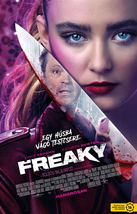 Freaky is a 2020 american slasher comedy film directed by christopher landon, from a screenplay by michael kennedy and landon, and starring vince vaughn, kathryn newton, katie finneran, celeste o'connor, and alan ruck. Freaky (2020) | MAFAB.hu