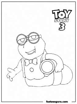 Coloring page of ken from toy story 3. Worm Bookworm toy story 3 coloring pages childrens - Free ...