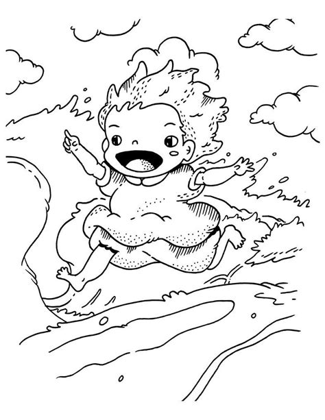 Ponyo coloring pages party pinterest from ponyo printable coloring pages Épinglé par LMI KIDS Disney sur Ponyo / Ponyo sur la ...