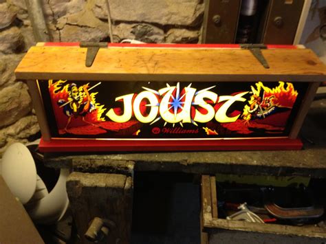 I got 2 of the latest arcade game factory new light box style marquee's. Lightbox made from original Joust arcade game marquee ...