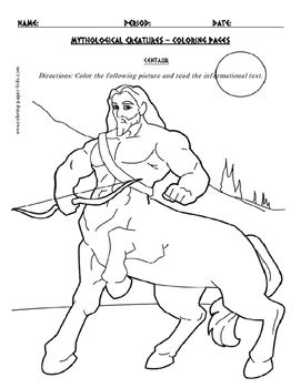 Ancient greek gods and greek heroes coloring pages. Greek Mythological Creatures and Monsters Coloring Page ...