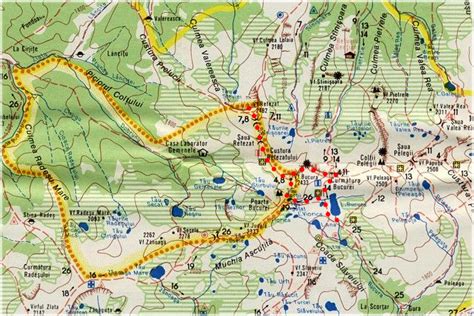 Harta romaniei, harta rutiera intre transfagarasan si varful moldoveanu. Varful Gugu Harta | Harta