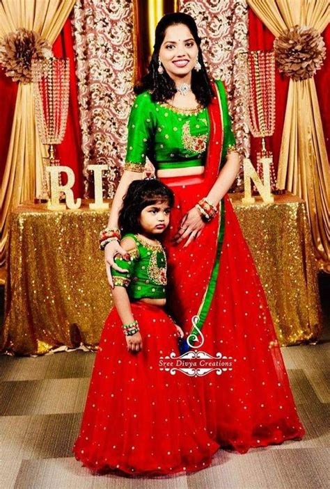 Mother and daughter & mother and son matching indian ethnic party wear outfits by krishna's designer studio. Mother daughter matching dresses - Indian Fashion Ideas ...