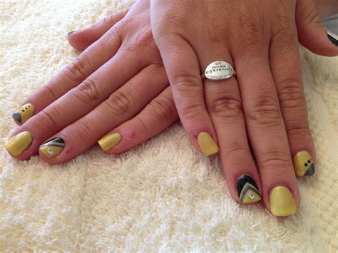 This is a sponsored post for red carpet manicure and london drugs. Lemon, grey and black nail art @Sarah Chintomby Chintomby ...