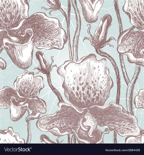 Find the perfect orchid pattern stock illustrations from getty images. Seamless orchid floral pattern eps10 Royalty Free Vector