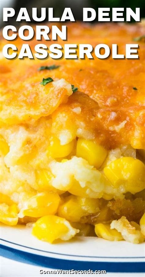 Jiffy), 1 cup sour cream, 1/2 stick butter, melted, 1 to 1 1/2 cups shredded cheddar. Paula Deen Corn Casserole (With Video!) | Recipe ...