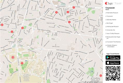 Here you can see location and online maps of the city coyoacan, the federal district, mexico. Coyoacán Printable Tourist Map | Sygic Travel