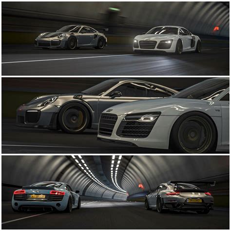 Audi R8 V10 Plus vs Porsche 911 GT2 RS - Tunnel Blast : forza